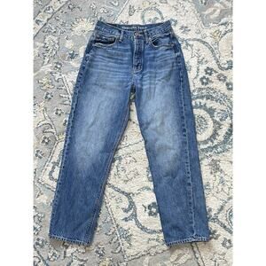American Eagle 90s Boyfriend Jeans Womens 0 Short High Rise Straight Leg Denim